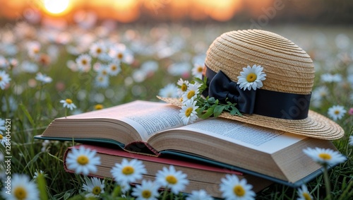 book and flowers