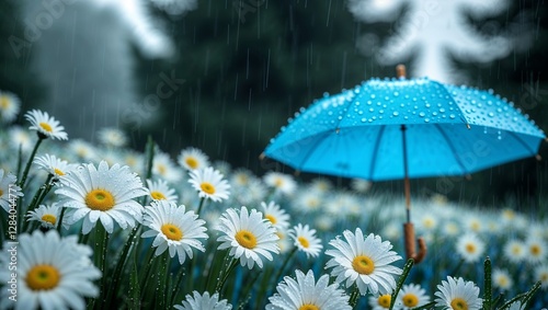 umbrella and flowers