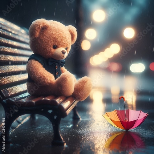 teddy bear sadness photo