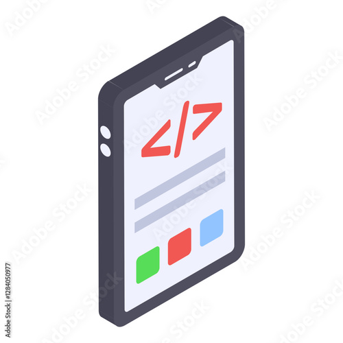 Front end package deployement isometric Concept, Mockup to Page Vector Icon Design, Software and web development symbol, Computer Programming and Coding stock illustration