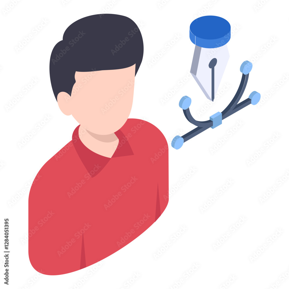 UI UX Designer isometric Concept, Creative Graphic Vector Icon Design, Software and web development symbol, Computer Programming and Coding stock illustration UI UX Designer isometric Concept, Creative Graphic Vector Icon Design, Software and web development symbol, Computer Programming and Coding stock illustration