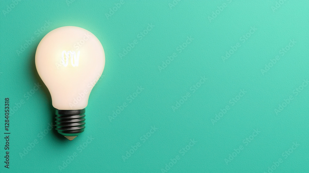 Marketing Strategy and Innovation for Business Growth, Light bulb on green background, symbolizing innovation Marketing Strategy and Innovation for Business Growth, Light bulb on green background, symbolizing innovation