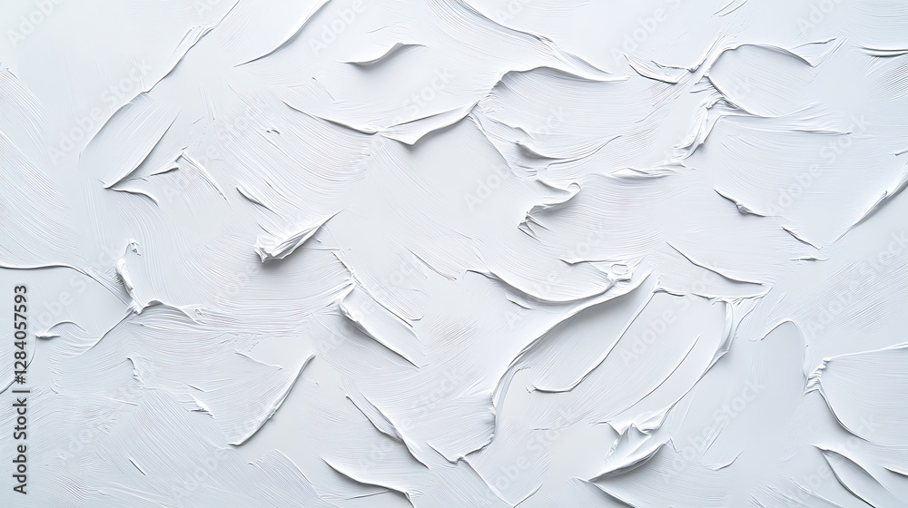 Textured White Paint: Impasto Detail Close-up AI Generated Textured White Paint: Impasto Detail Close-up AI Generated