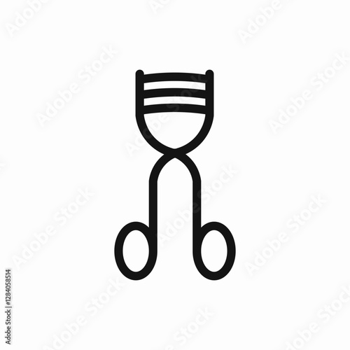 Eyelash curler tool icon vector sign