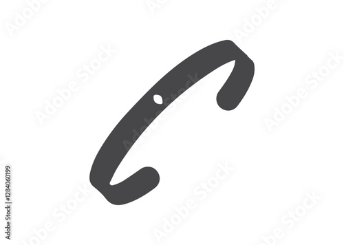 Bangle Icon, Rigid Bracelet Jewelry Icon Vector Art Illustration