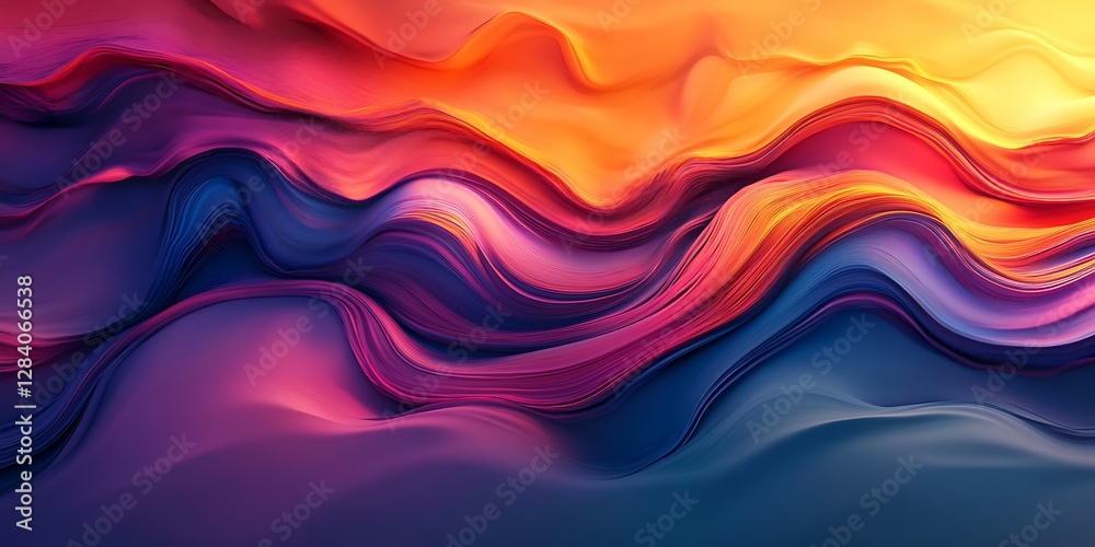 Fototapeta premium Abstract Colorful Flowing Waves Background