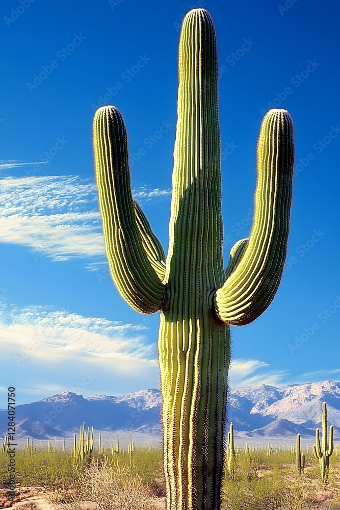 Saguaro Cactus in a beautiful desert landscape Saguaro Cactus in a beautiful desert landscape