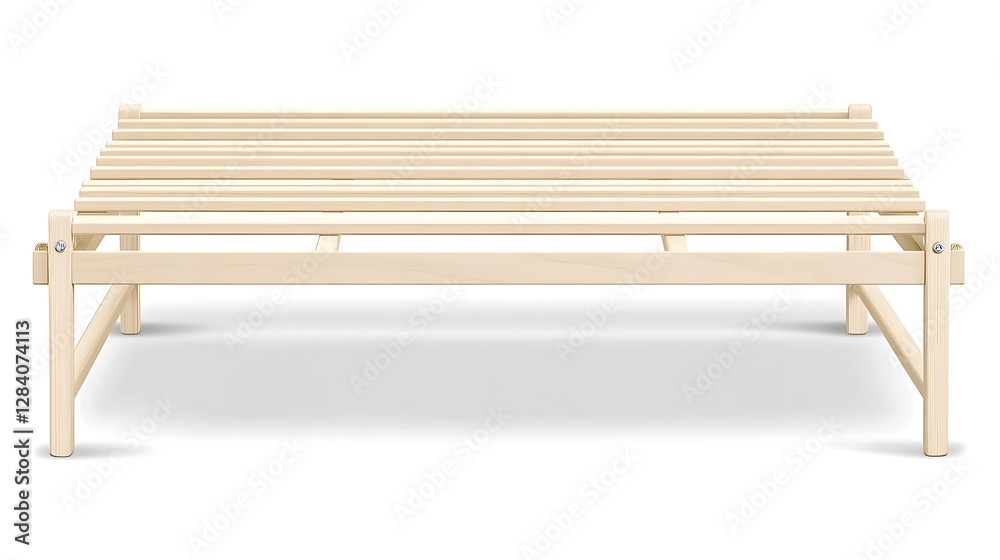 Simple Wooden Bed Frame: Product Shot AI Generated Simple Wooden Bed Frame: Product Shot AI Generated