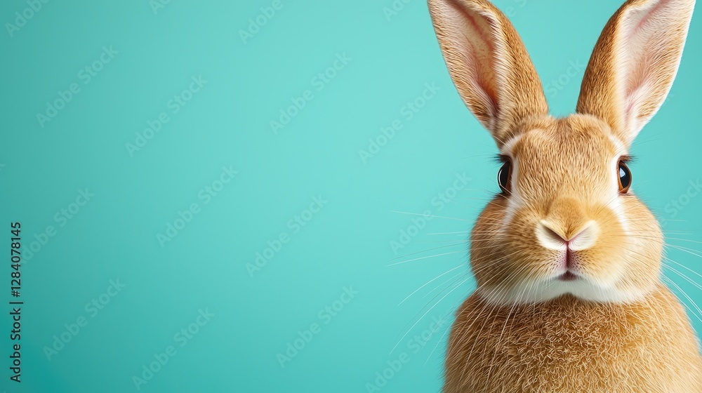 Obraz premium Closeup Easter Bunny Studio Shot