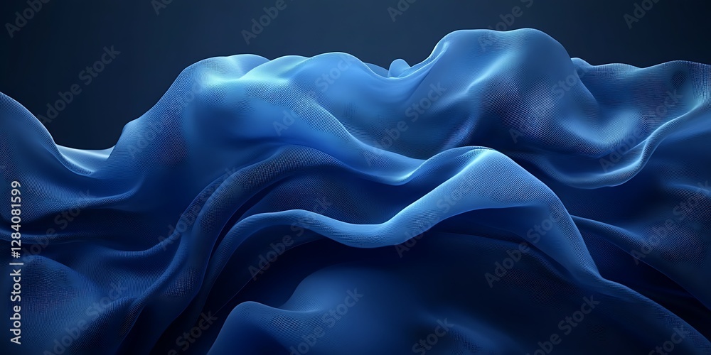 Obraz premium Abstract Blue Fabric Drape (27)