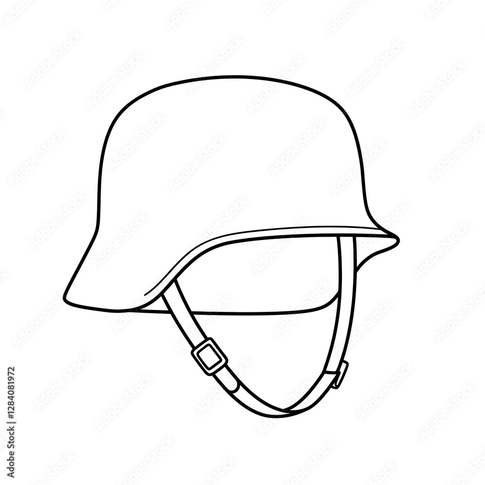 Naklejka premium military helmet sketch 