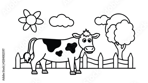 cow on the farm