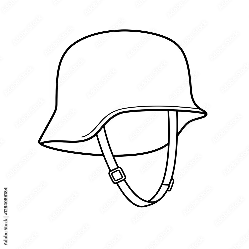 Fototapeta premium military helmet sketch