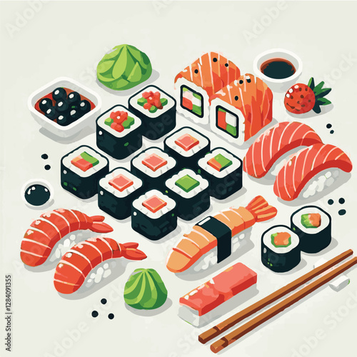 seafood, sushi, gourmet, fresh, delicious, rice, food, traditional, fish, japanese, cuisine, sashimi, maki, asian, tasty, culinary, healthy, salmon, roll, lunch, japan, seaweed, restaurant, dinner, as