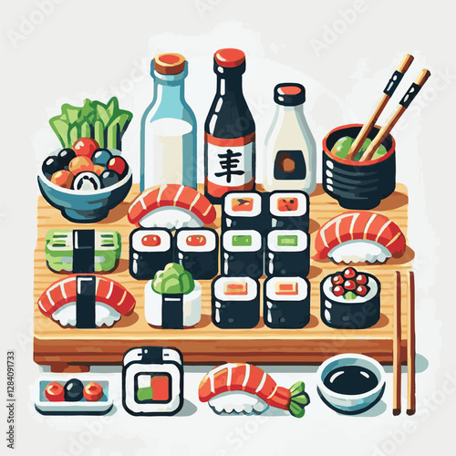 seafood, sushi, gourmet, fresh, delicious, rice, food, traditional, fish, japanese, cuisine, sashimi, maki, asian, tasty, culinary, healthy, salmon, roll, lunch, japan, seaweed, restaurant, dinner, as