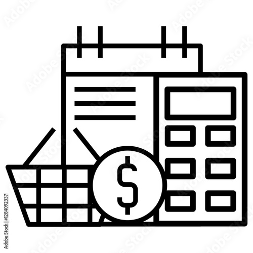 financial accounting vector icon