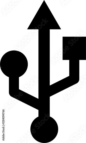 usb icon vector. symbol, sign