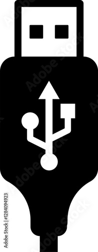 usb icon vector. symbol, sign