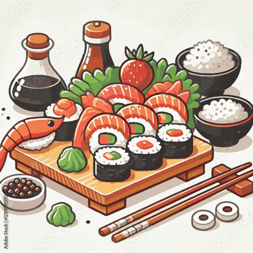 seafood, sushi, gourmet, fresh, delicious, rice, food, traditional, fish, japanese, cuisine, sashimi, maki, asian, tasty, culinary, healthy, salmon, roll, lunch, japan, seaweed, restaurant, dinner, as