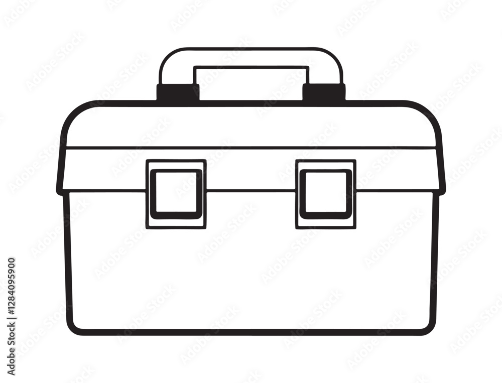 Tool Box Icon Vector illustration on white background. Tool Box Icon Vector illustration on white background.