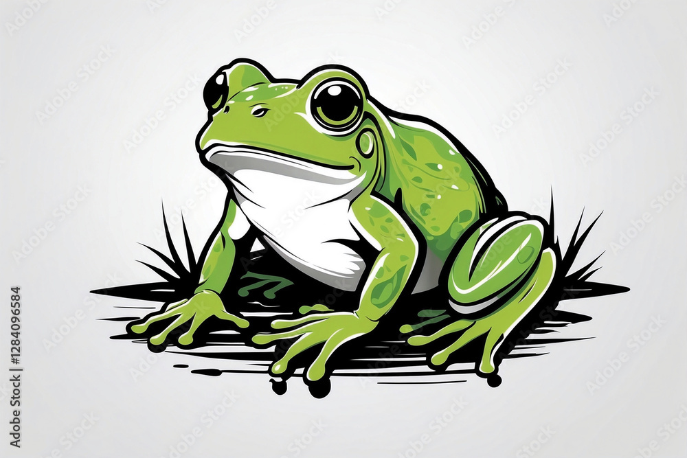 Fototapeta premium green eyed tree frog