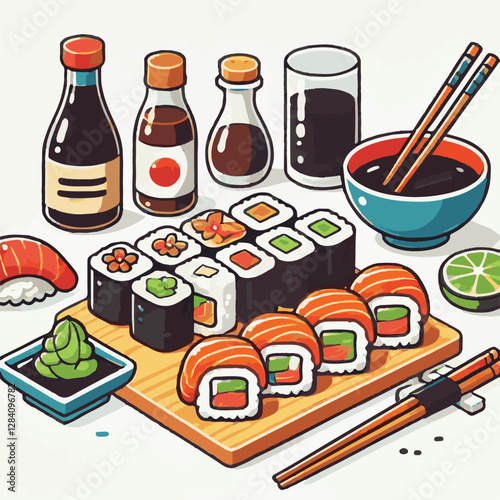 seafood, sushi, gourmet, fresh, delicious, rice, food, traditional, fish, japanese, cuisine, sashimi, maki, asian, tasty, culinary, healthy, salmon, roll, lunch, japan, seaweed, restaurant, dinner, as