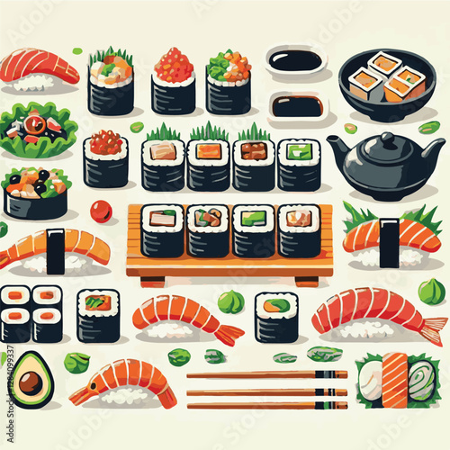 seafood, sushi, gourmet, fresh, delicious, rice, food, traditional, fish, japanese, cuisine, sashimi, maki, asian, tasty, culinary, healthy, salmon, roll, lunch, japan, seaweed, restaurant, dinner, as