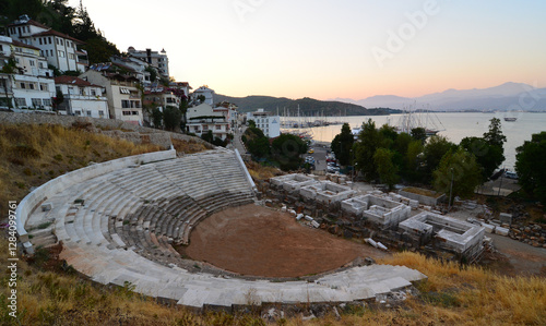 Telmessos Ancient City in Fethiye, Mugla, Turkey. photo