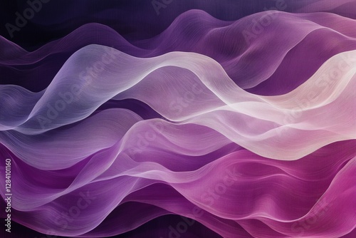Soft Purple Waves of Fabric Create an Elegant Texture in a Serene Composition