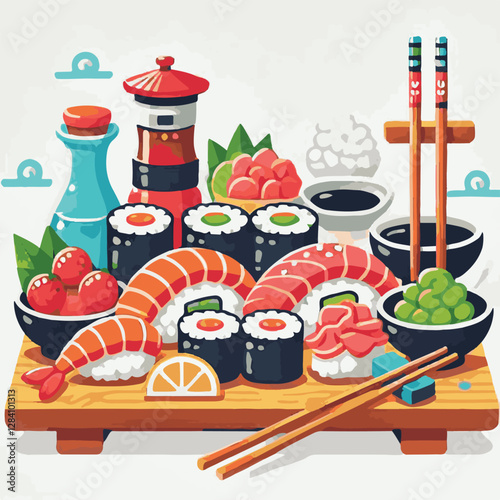 seafood, sushi, gourmet, fresh, delicious, rice, food, traditional, fish, japanese, cuisine, sashimi, maki, asian, tasty, culinary, healthy, salmon, roll, lunch, japan, seaweed, restaurant, dinner, as