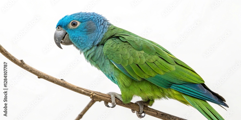 Obraz premium bleu naped parrot isolated on white background