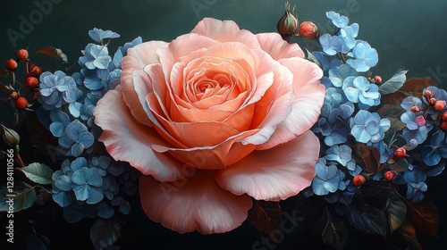 Delicate pink rose arrangement floral studio photography natural light close-up beauty in nature