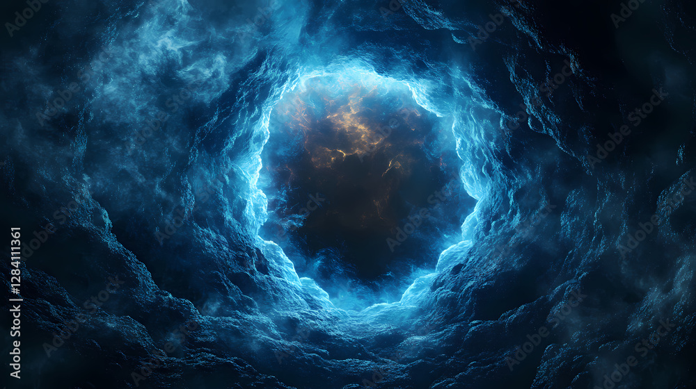 Dark and mysterious portal to unknown dimension in liminal space. Dark Portal Between Dimensions. Illustration Dark and mysterious portal to unknown dimension in liminal space. Dark Portal Between Dimensions. Illustration