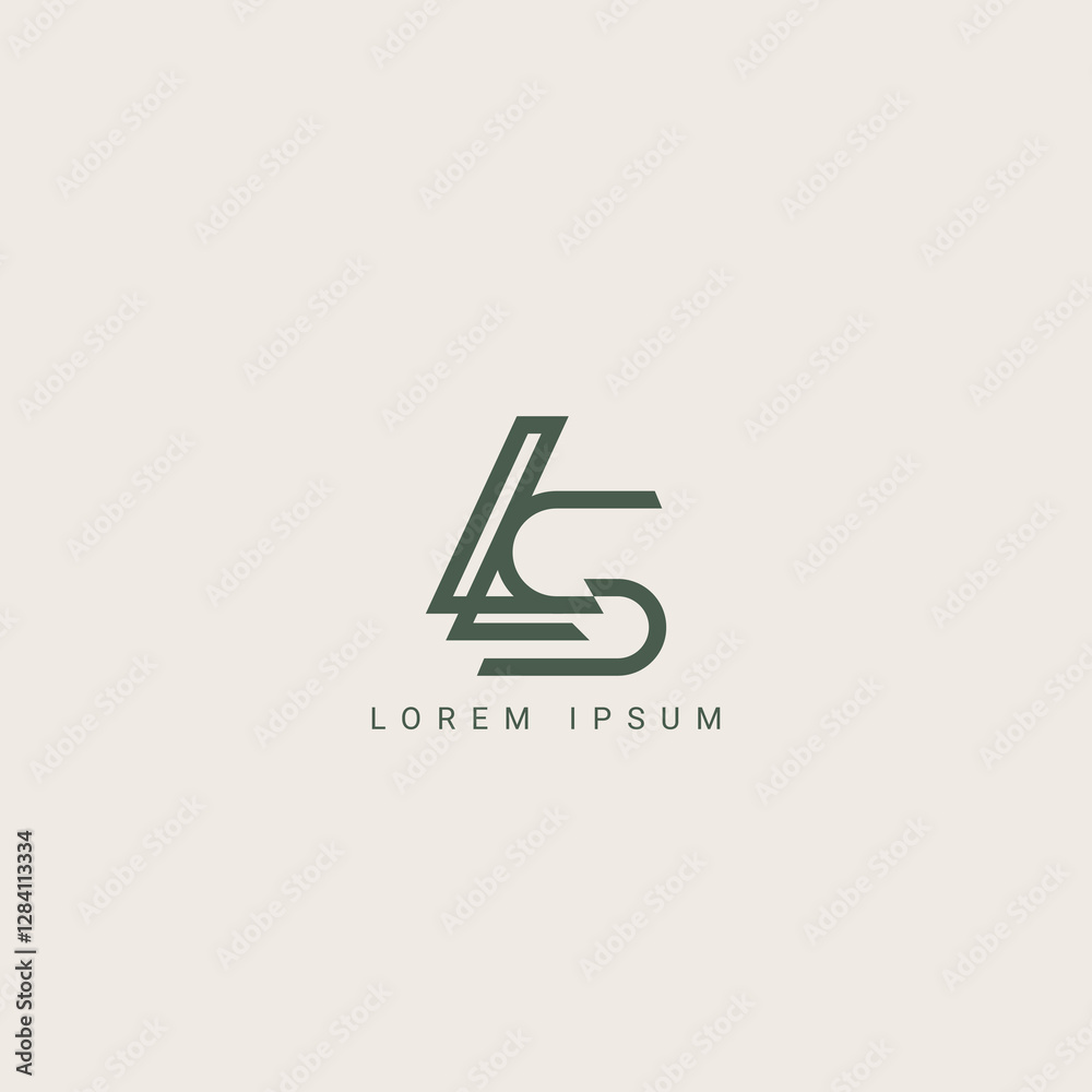 Minimal Creative Initial Based LS, SL logo. Letter LS, SL creative elegant Monogram with black color Minimal Creative Initial Based LS, SL logo. Letter LS, SL creative elegant Monogram with black color