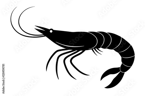 vector illustration of a shrimp