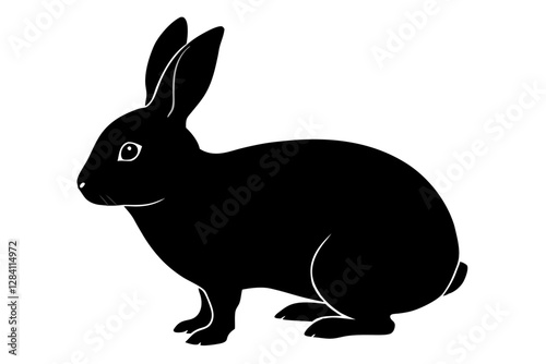 rabbit on white background