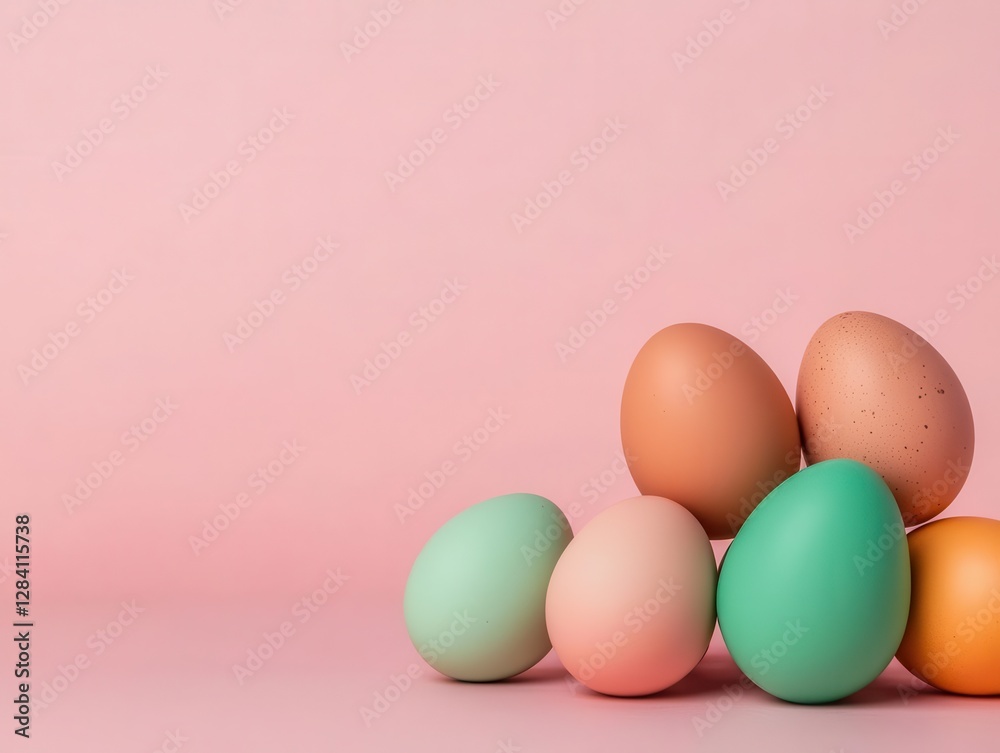 Fototapeta premium Ecofriendly Easter egg factory using sustainable materials and natural dyes