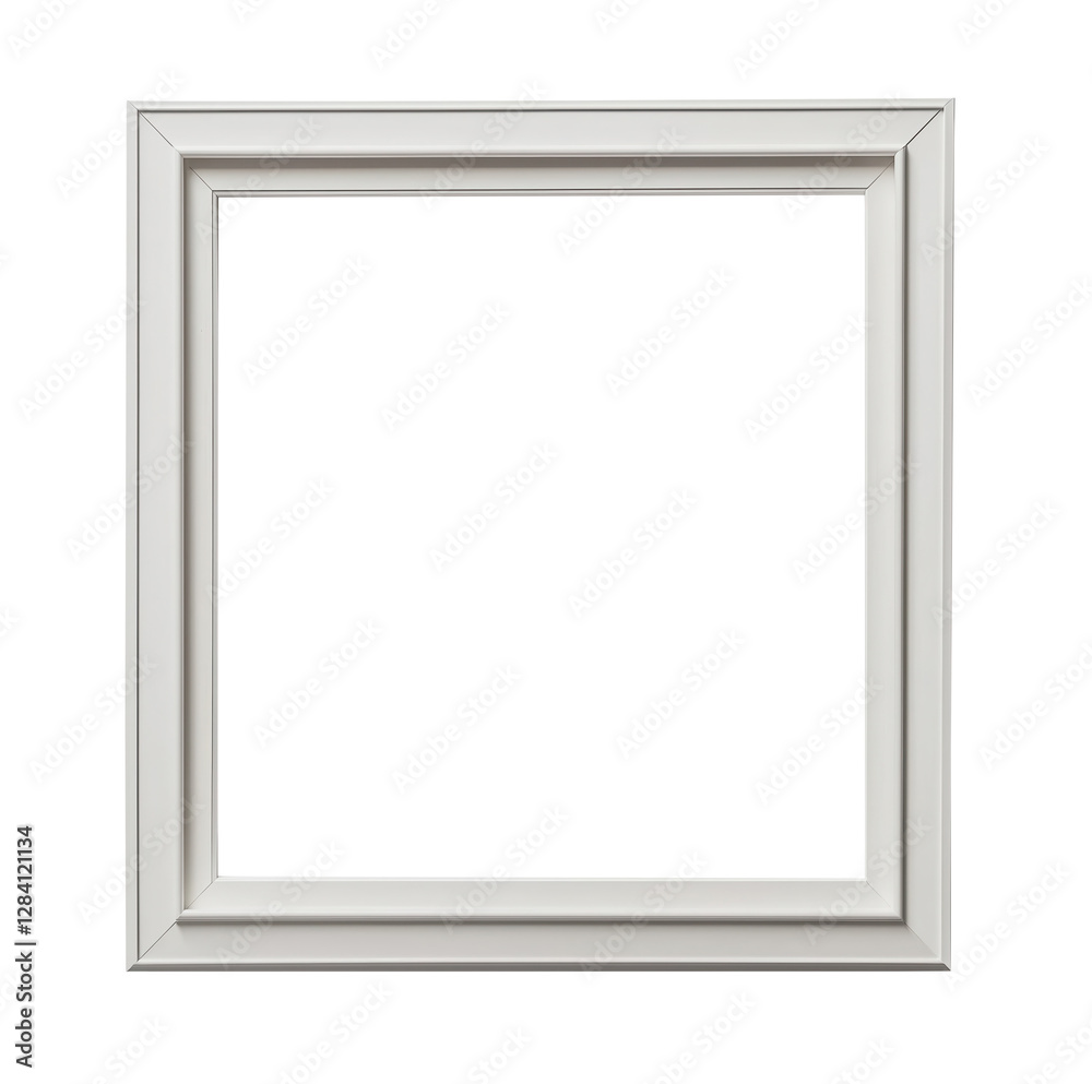 White baroque ornate picture frame with transparent background White baroque ornate picture frame with transparent background