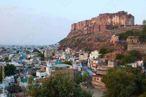 Mehrangarh Fort in Jodhpur city, India photo