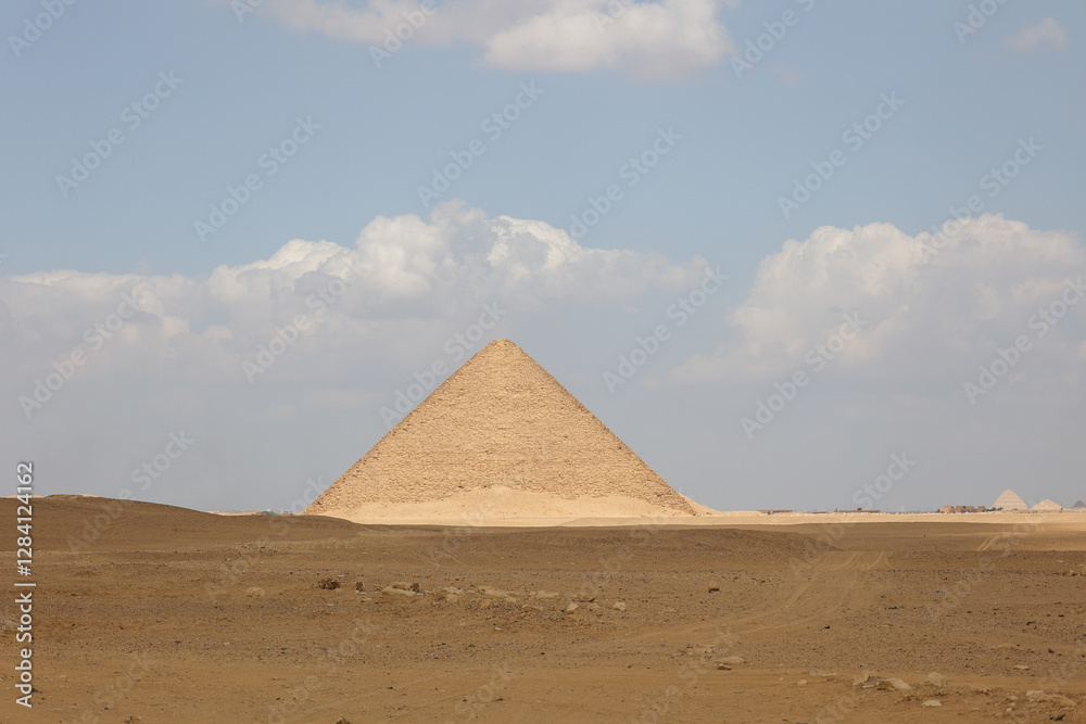 the red pyramid of Snefru in historical complex of dahshur, Egypt the red pyramid of Snefru in historical complex of dahshur, Egypt