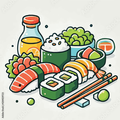 seafood, sushi, gourmet, fresh, delicious, rice, food, traditional, fish, japanese, cuisine, sashimi, maki, asian, tasty, culinary, healthy, salmon, roll, lunch, japan, seaweed, restaurant, dinner, as