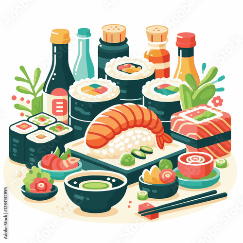 seafood, sushi, gourmet, fresh, delicious, rice, food, traditional, fish, japanese, cuisine, sashimi, maki, asian, tasty, culinary, healthy, salmon, roll, lunch, japan, seaweed, restaurant, dinner, as