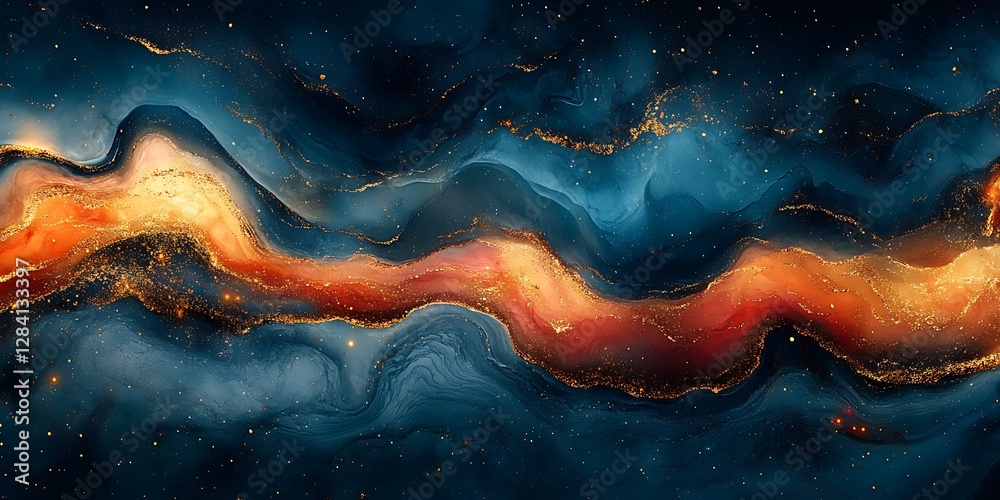 Abstract gold and crimson marbled design background Abstract gold and crimson marbled design background