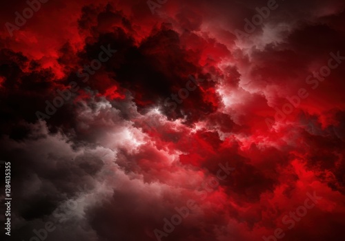 Black Red Clouds wallpaper Cubist Smoke art