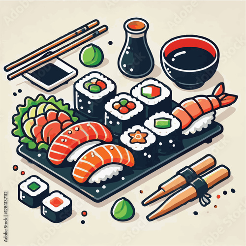 seafood, sushi, gourmet, fresh, delicious, rice, food, traditional, fish, japanese, cuisine, sashimi, maki, asian, tasty, culinary, healthy, salmon, roll, lunch, japan, seaweed, restaurant, dinner, as