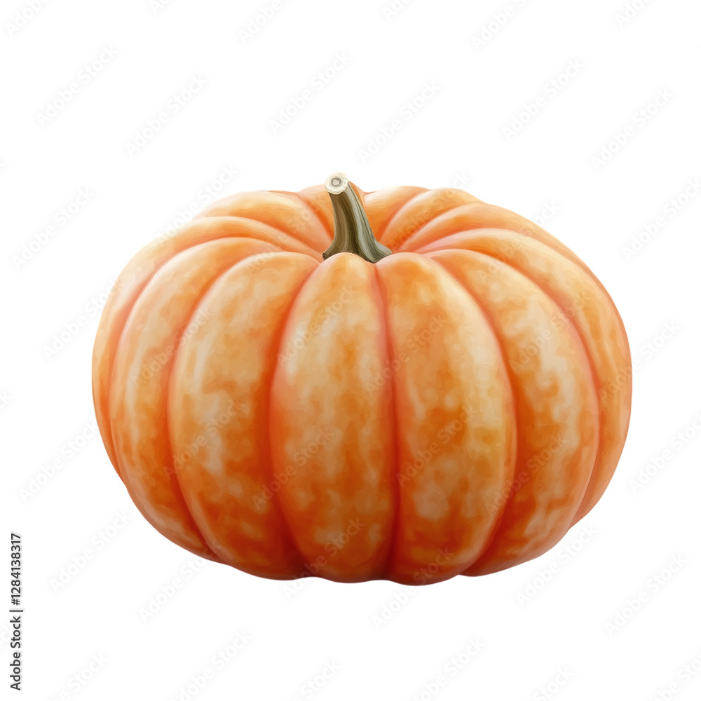 Fototapeta premium fresh orange pumpkin isolated on transparent background