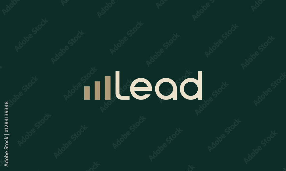Fototapeta premium Lead typographic logo design