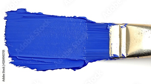 Vibrant Cobalt Blue Paint Stroke: A Close-Up Image AI Generated