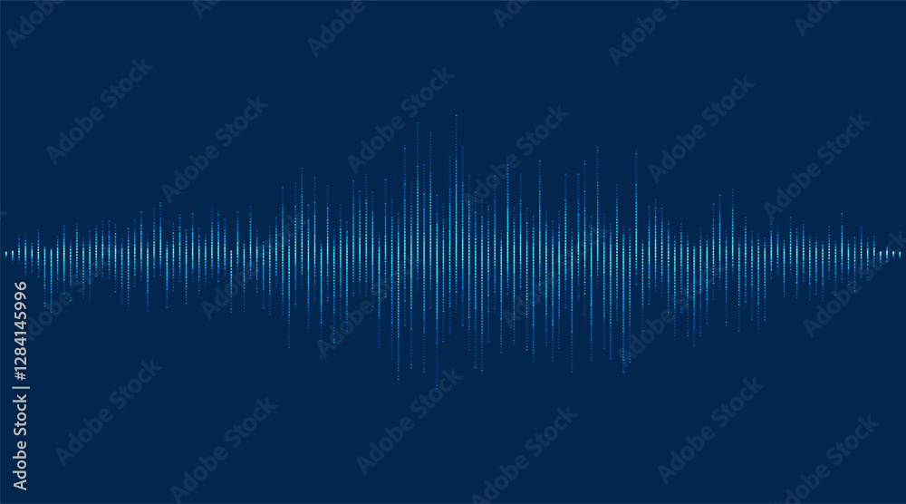 Waves of the equalizer. Audio wave talking. Voice speaking music sound line levels. Podcasting