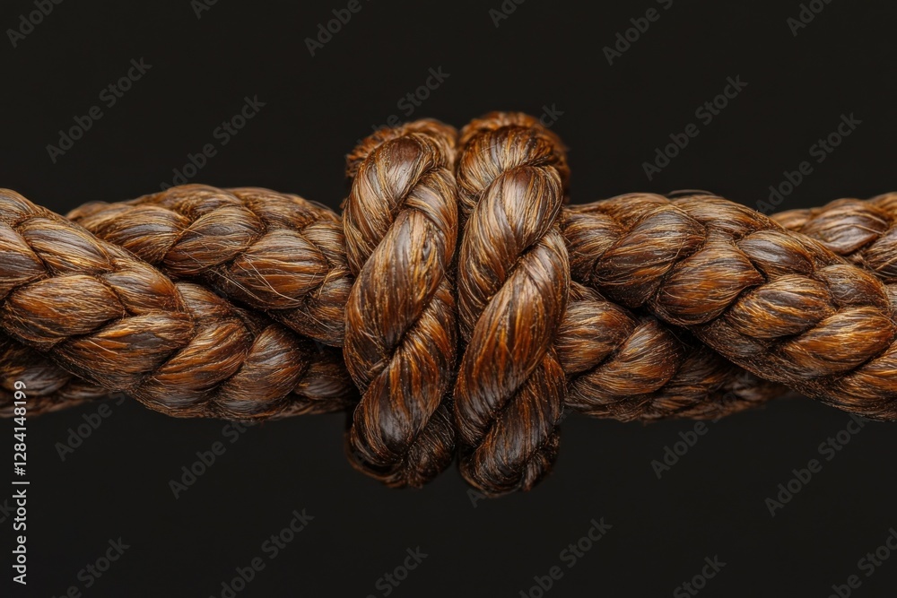 Cuerda - Studio Photography of Brown String Detail with Macro Fiber Focus Cuerda - Studio Photography of Brown String Detail with Macro Fiber Focus